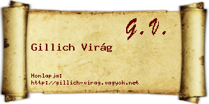 Gillich Virág névjegykártya